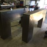 A Finished Custom Metal Fireplace Surround